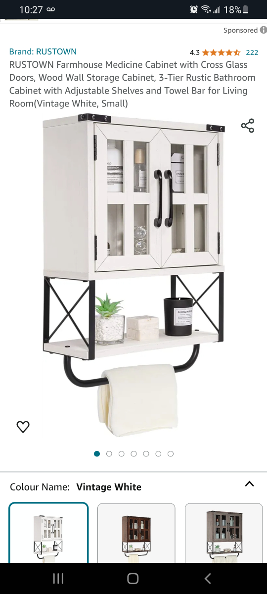 bathroom vanity white with glass thumbnail