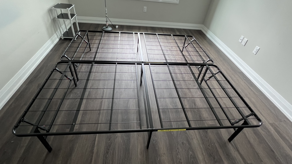 Move out sale: 14" High Profile Foldable Steel Bed Frame- King - photo 4