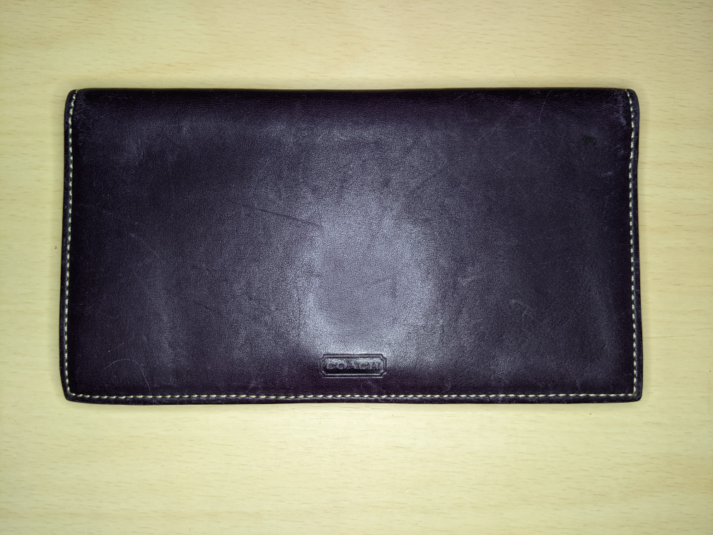 COACH Bifold Notebook Checkbook Cover Wallet Vintage Rare Retro image indicator(4)