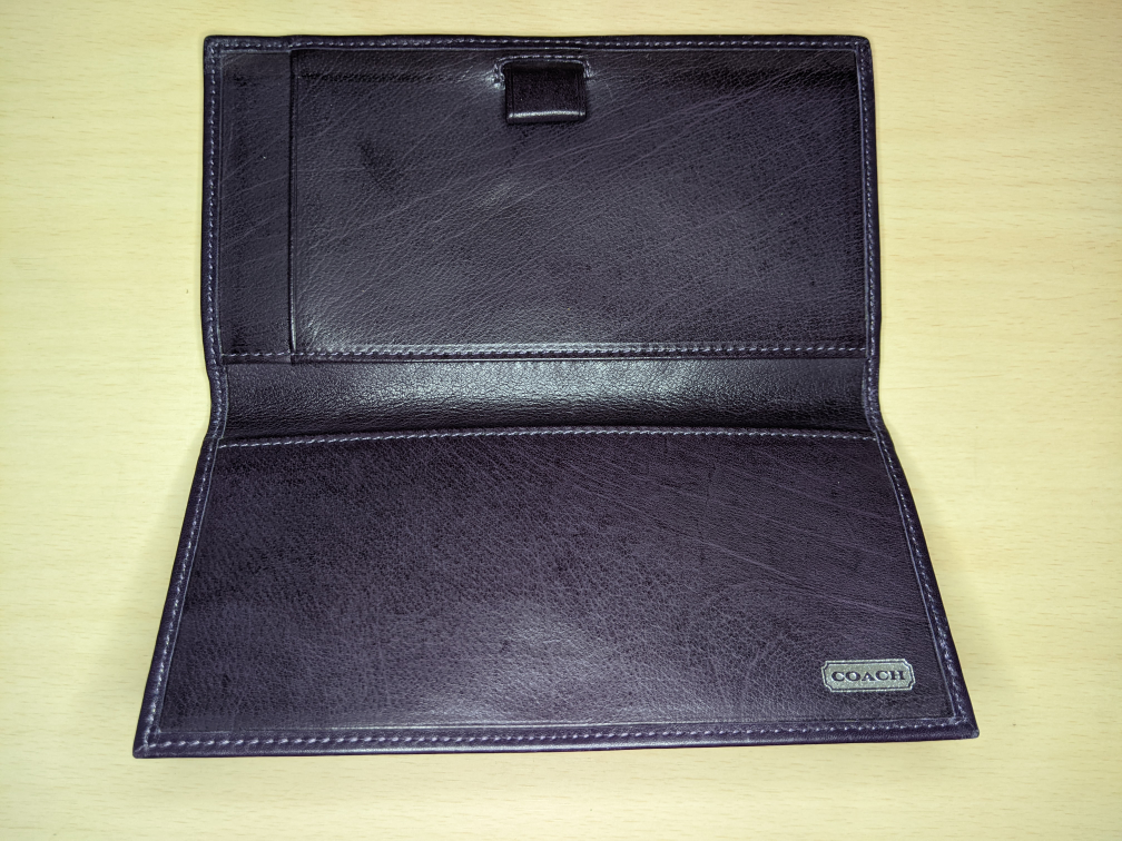 COACH Bifold Notebook Checkbook Cover Wallet Vintage Rare Retro image indicator(6)