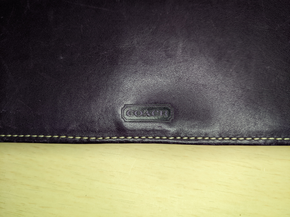 COACH Bifold Notebook Checkbook Cover Wallet Vintage Rare Retro image indicator(7)