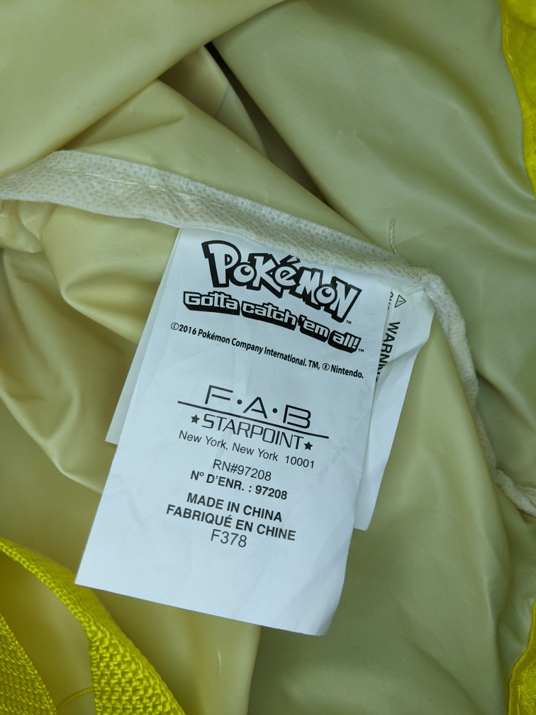 POKEMON Pikachu Sack 16" Draw String SLING Backpack Shoulder Bag image indicator(3)