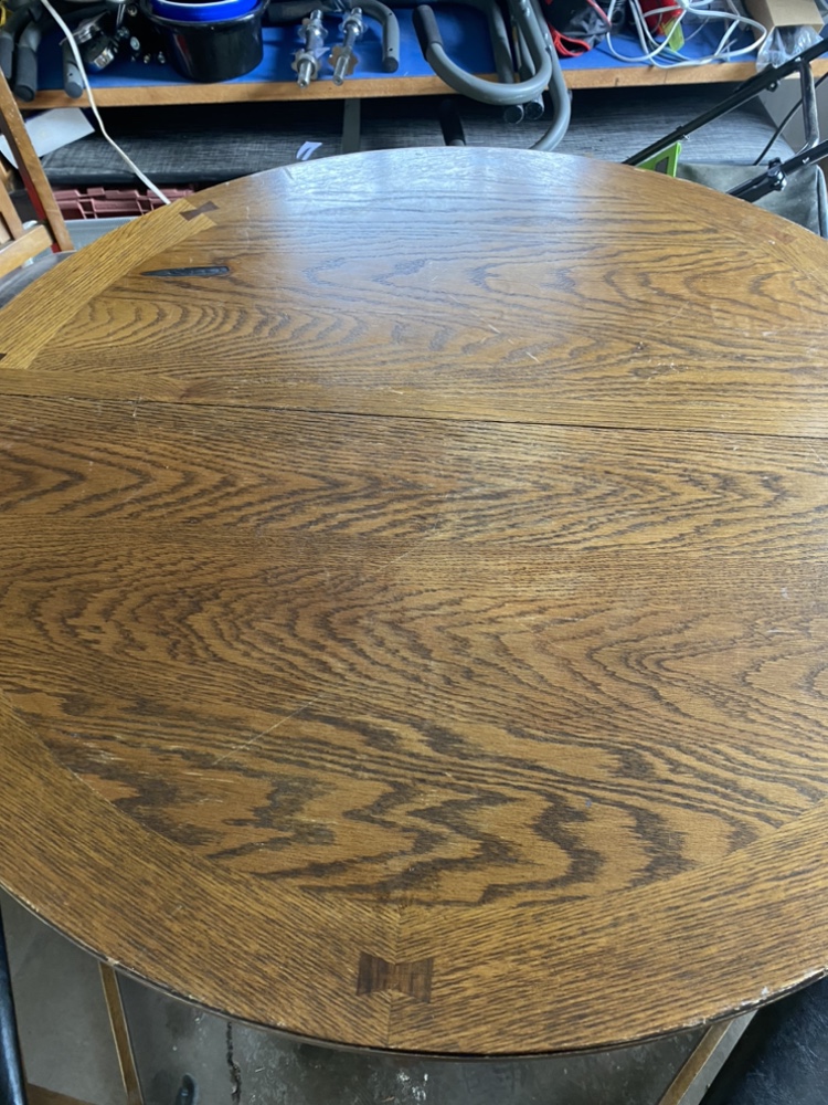 Dining table with chairs , wood , used - photo 2