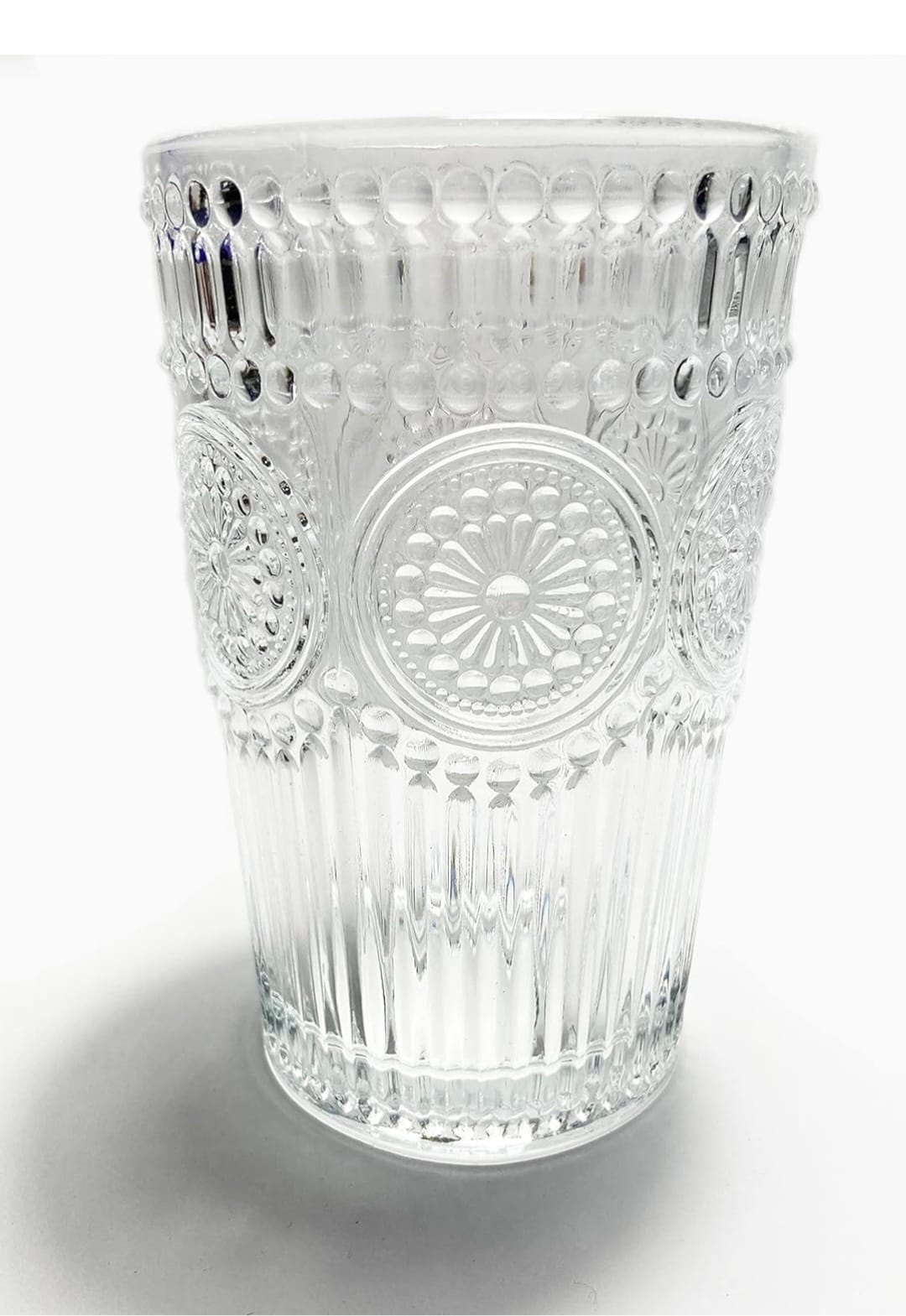 The Pioneer Woman Adeline 16-Ounce Embossed Glass Tumblers image indicator(2)