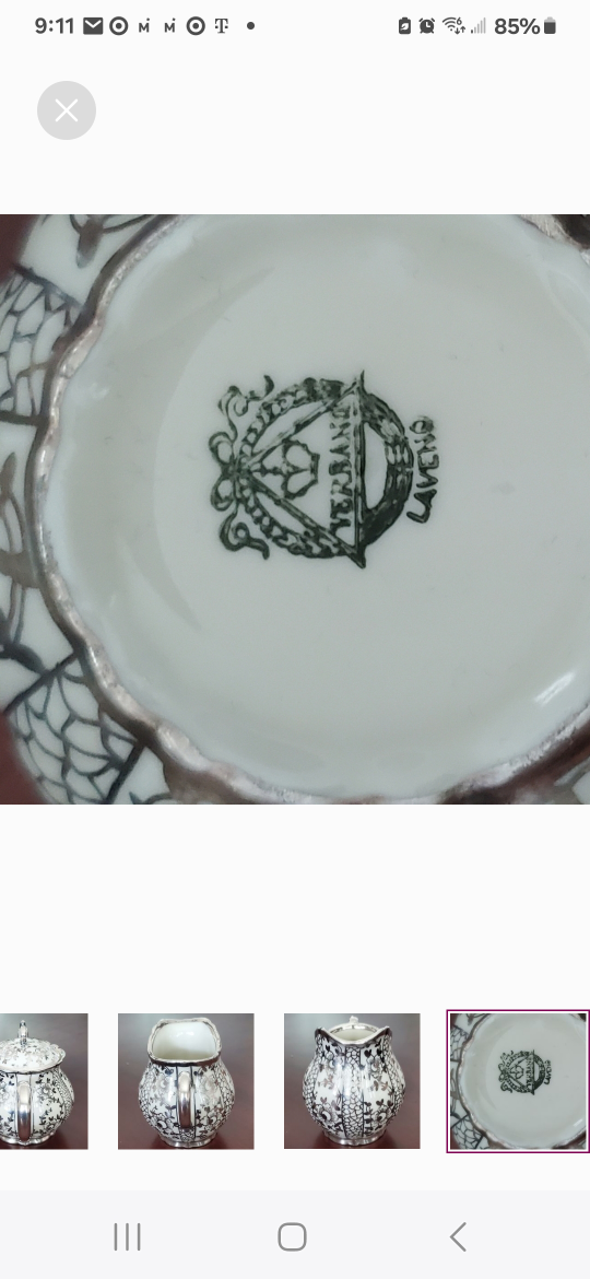 Vintage 21 Piece Italian Silver Overlay Tea Set image indicator(5)