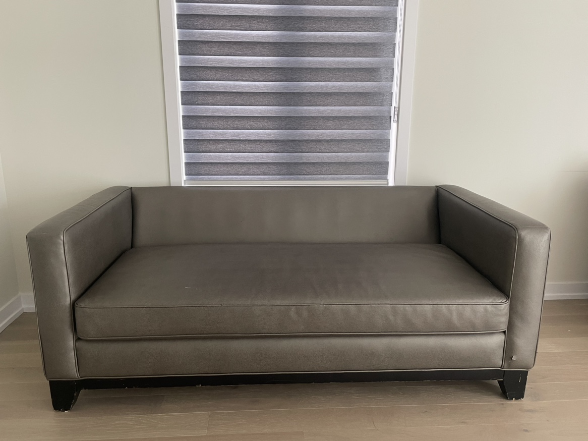 Leather couch!