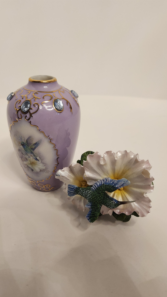 Miniature Vase, 5" with Hummingbird motif - photo 4
