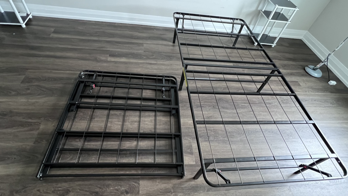 Move out sale: 14" High Profile Foldable Steel Bed Frame- King - photo 5
