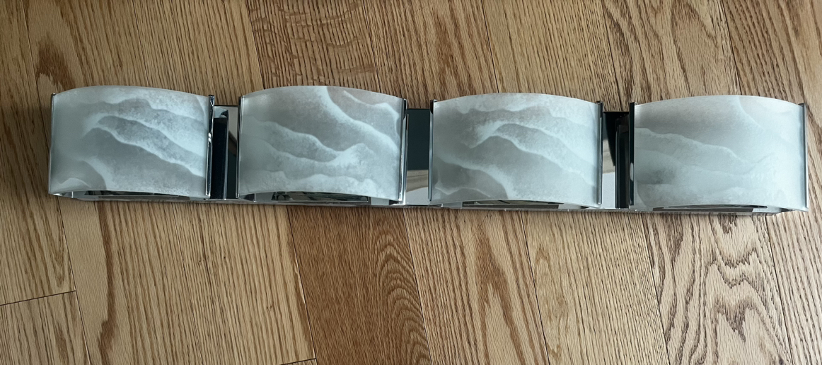 Over the vanity light fixture