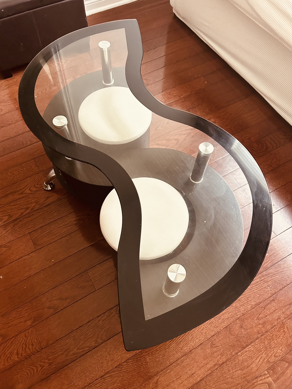 Coffee table with two ottomans - photo 2