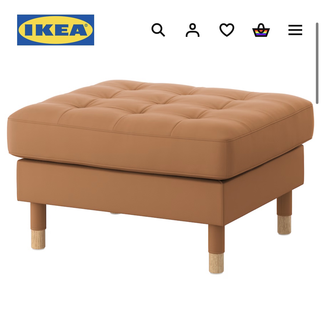 Leather sofa and ottoman - photo 5