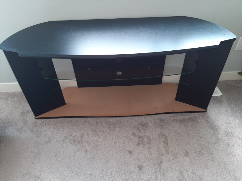 55" TV stand with glass shelf - photo 3