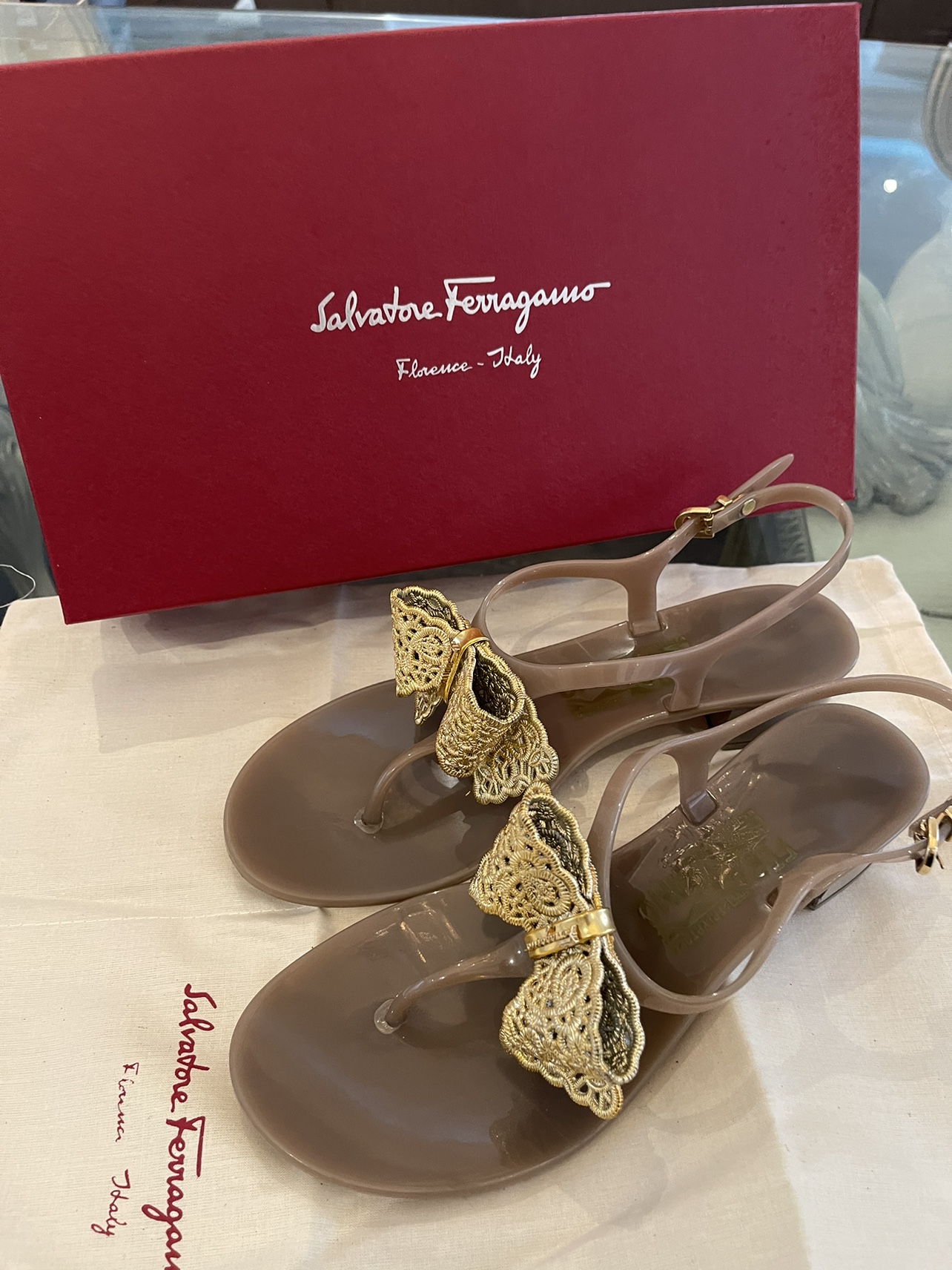 Salvatore Ferragamo Perala Ferra WSCA Sandals thumbnail