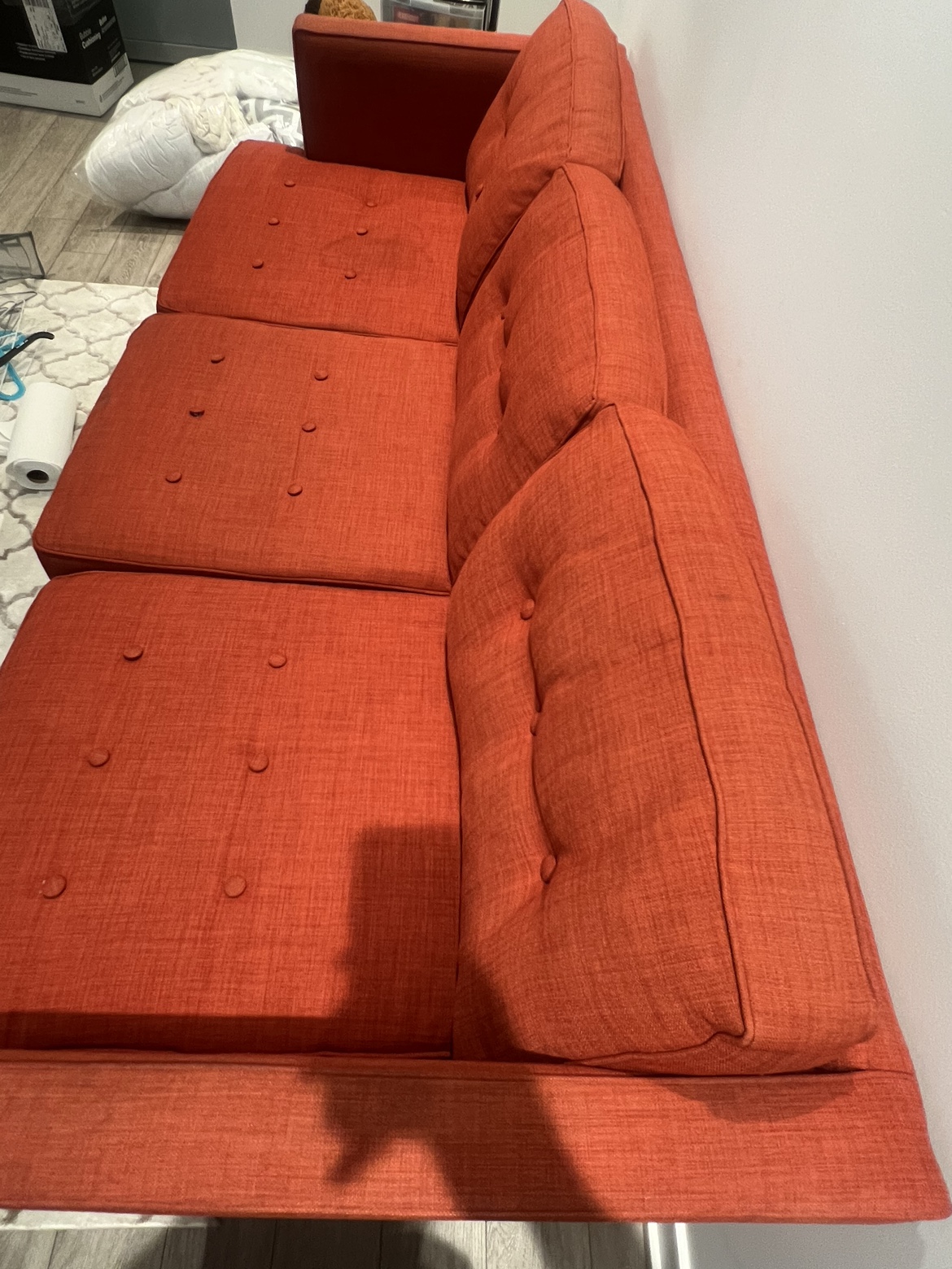 3 seater sofa in burnt orange color - photo 5