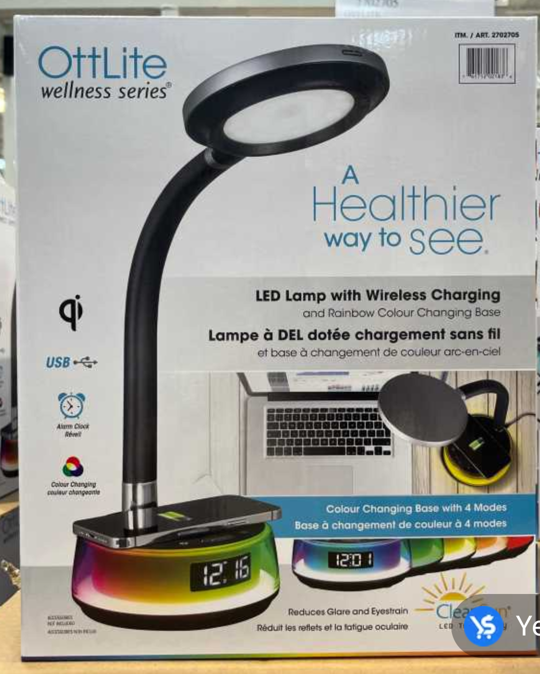 LED Lamp with Wireless Charging and Rainbow Colour Changing Base thumbnail