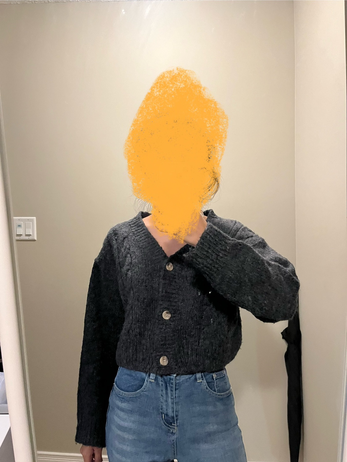 Black cardigan