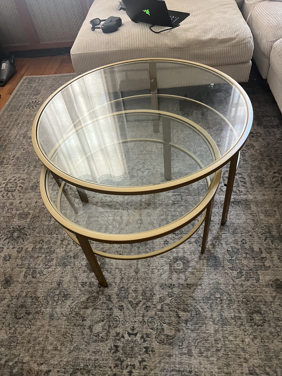 Wayfair coffee Table Gold Glass - photo 2