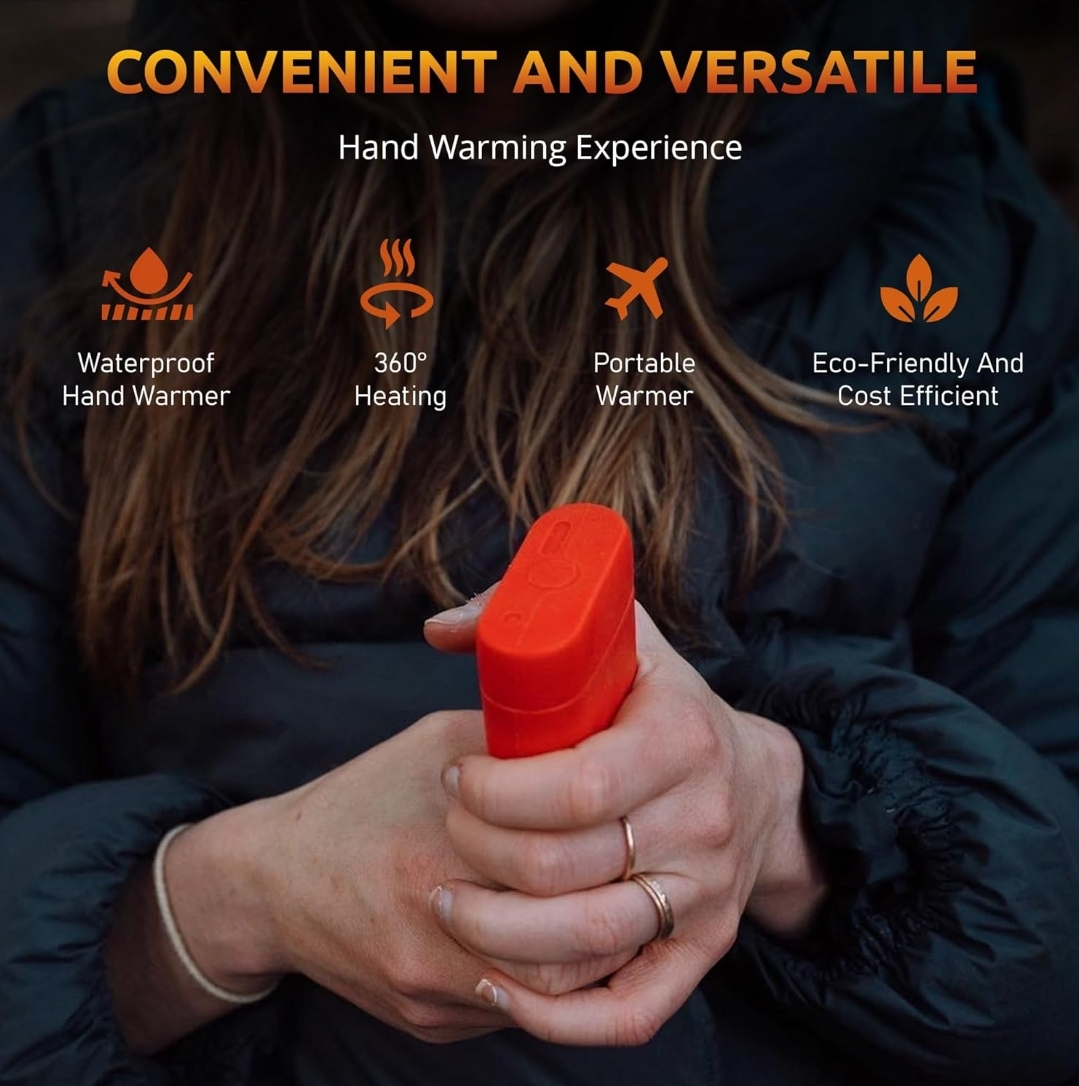 Rechargeable Hand Warmer IP67 Rated Waterproof Portable image indicator(7)