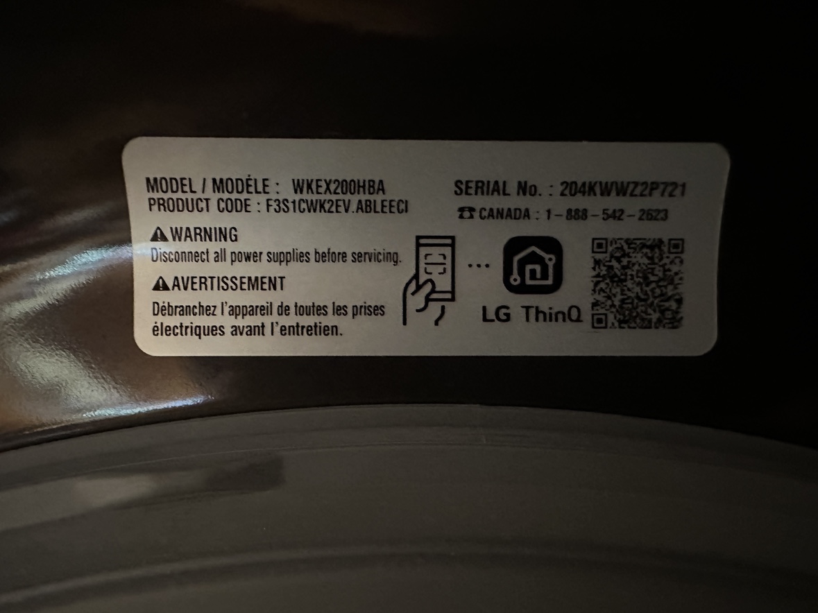 LG wash machine - photo 2