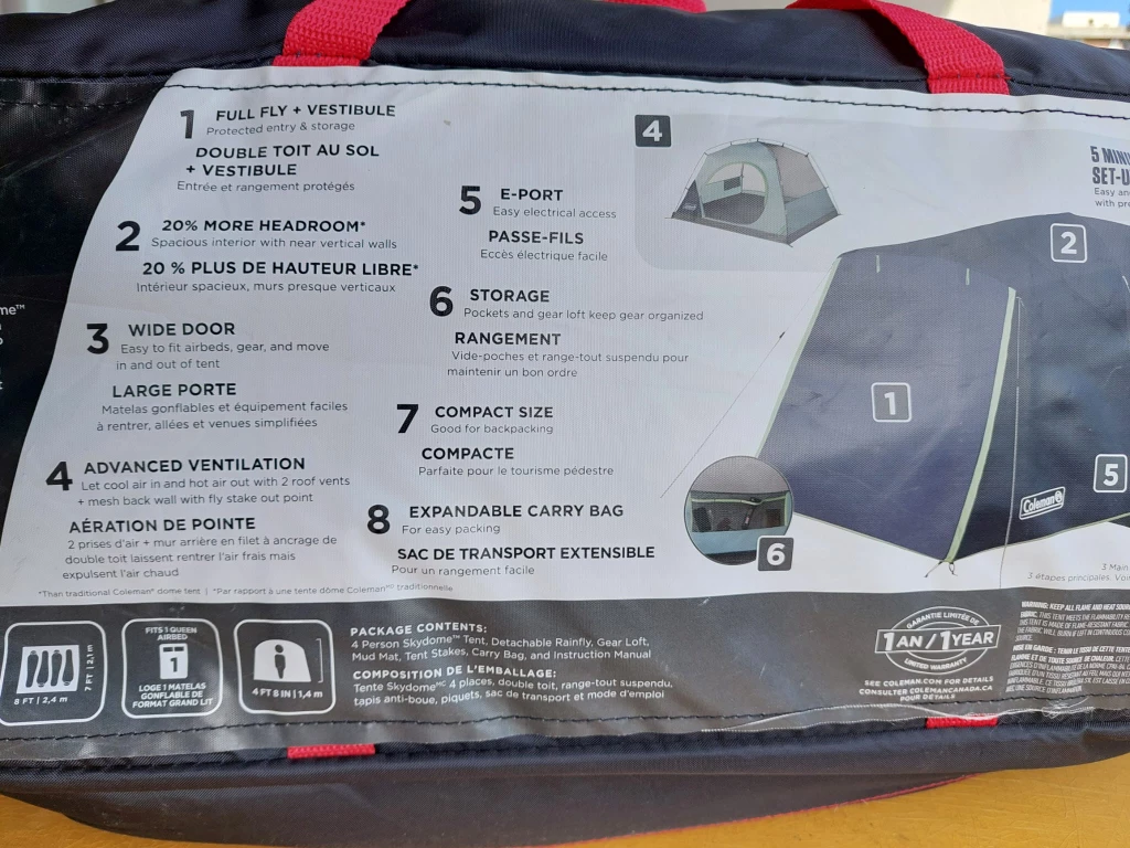 Coleman Skydome 3-Season 4 Person Tent