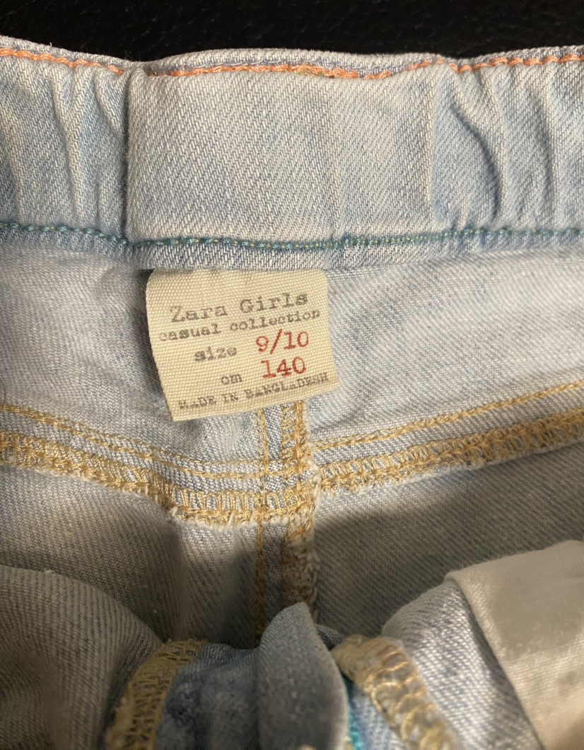 Zara girls shorts denim with embroidery image indicator(3)
