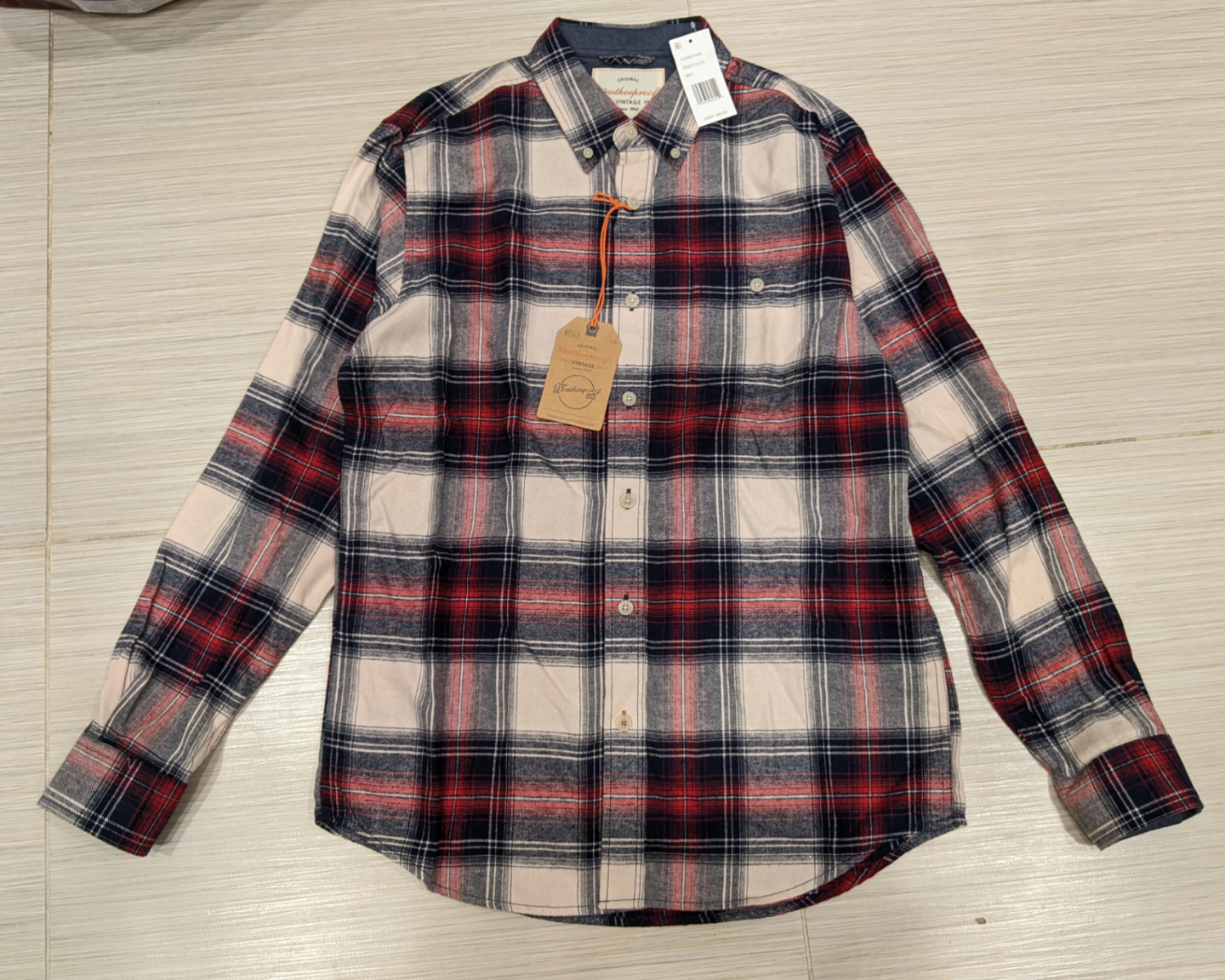 Original weatherproof plaid shirt med