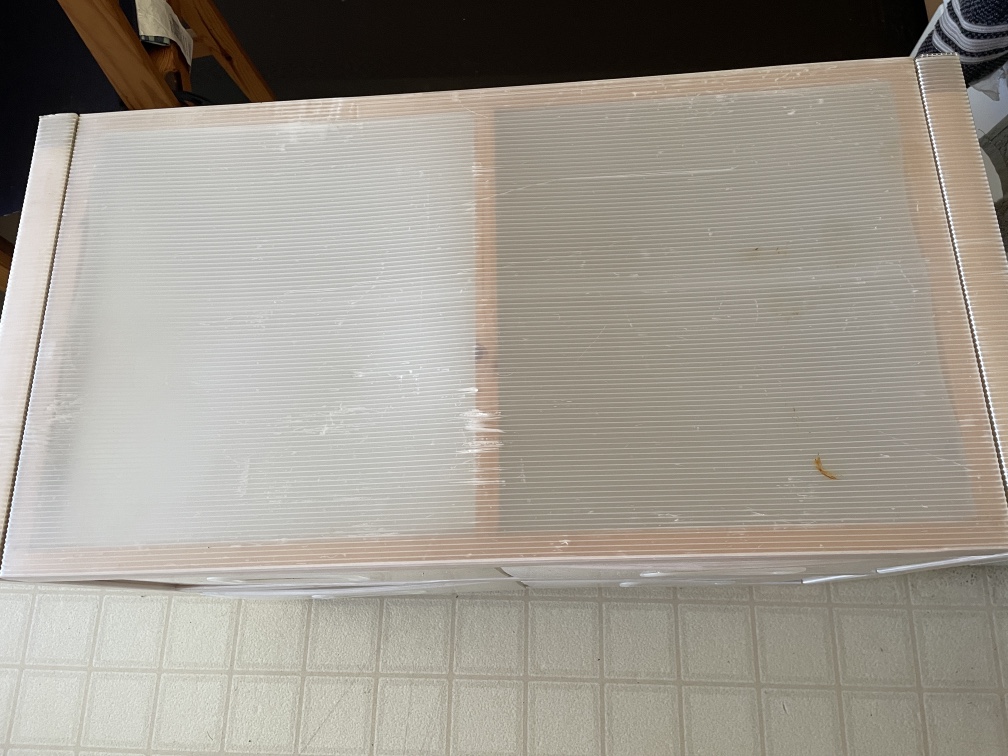 🧡 Corrugated plastic and wood 4-drawer storage - photo 2
