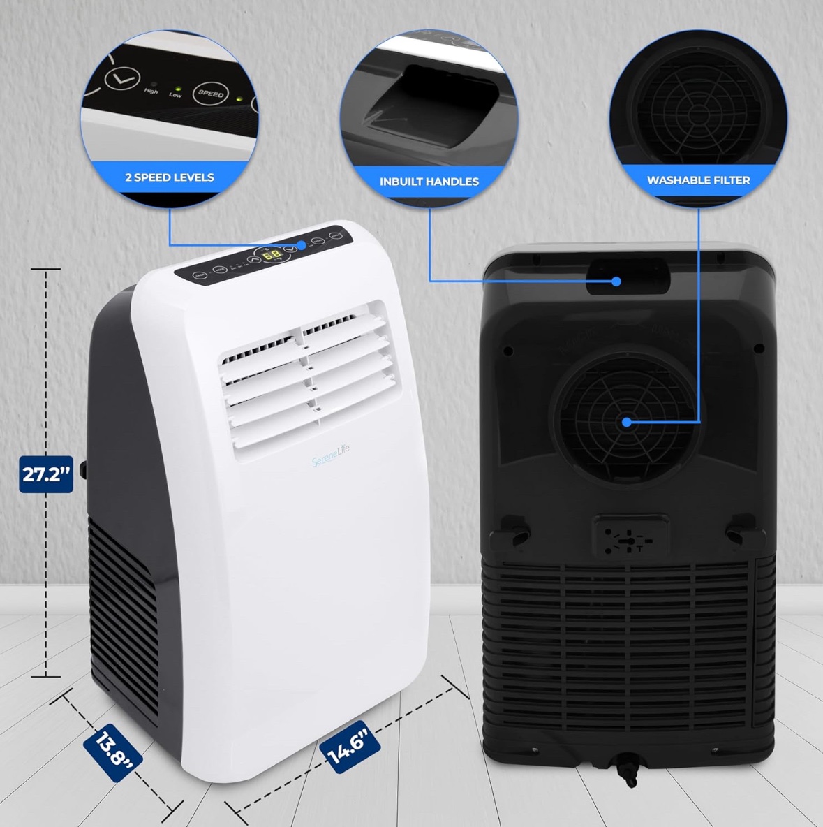 SereneLife Portable Electric Air Conditioner Unit-900W 8000 BTU - photo 5