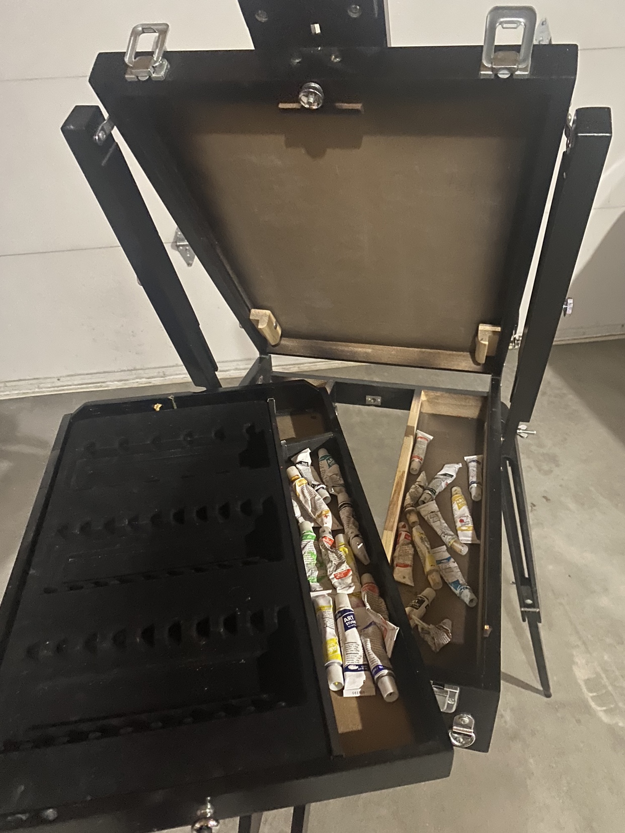 Portable Wooden French Box Paint Easel Dark Brown - photo 4