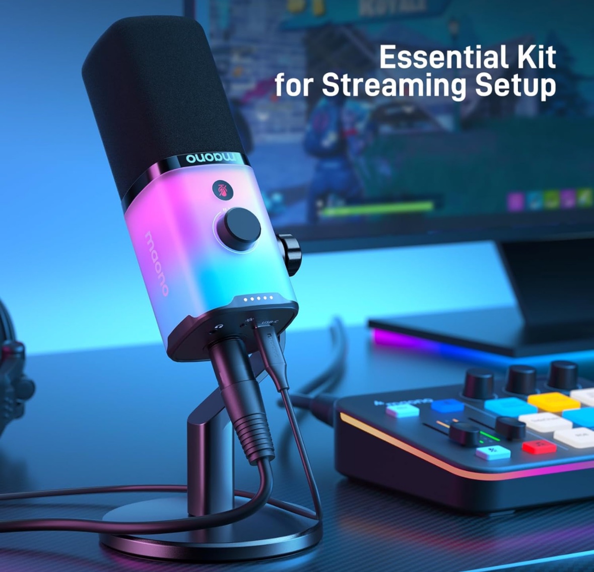 *BRAND NEW* - 🎙️Computer/Gaming Microphone + RBG Light🎙️ - photo 2