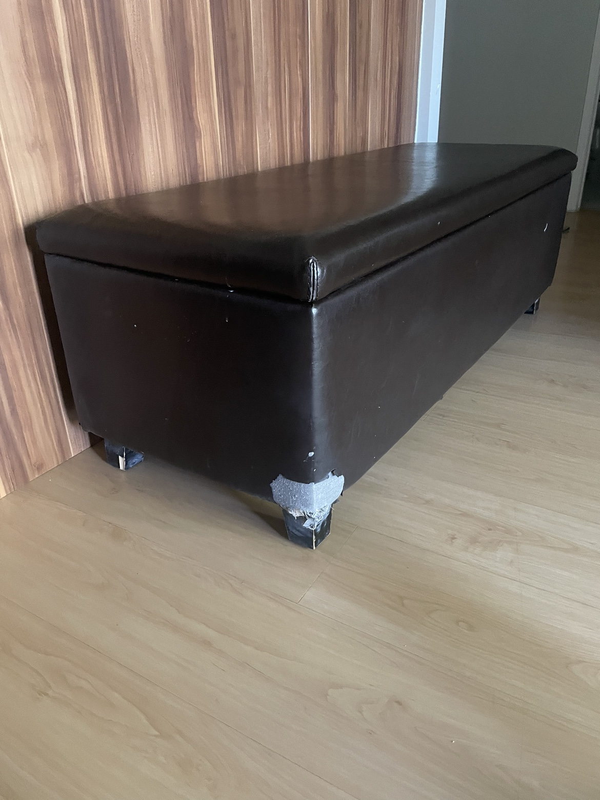 Brown ottoman - photo 3