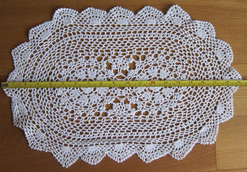 Oval lovely & beautiful 100% cotton crochet doilies - photo 2