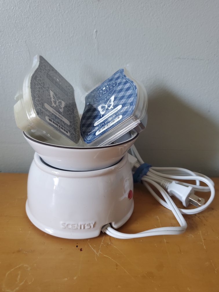 Scentsy Love Element Wax Warmer Retired Collection Scent White image indicator(2)