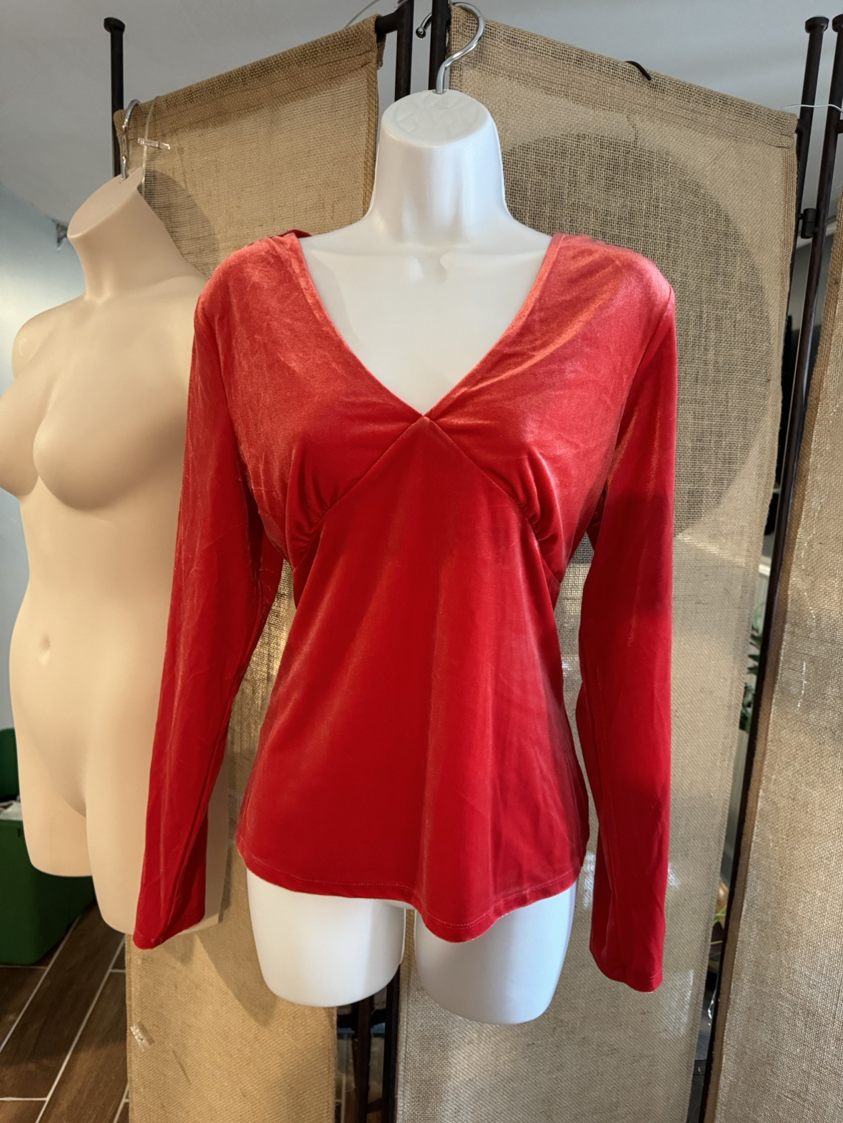 INC Red Velvet Top