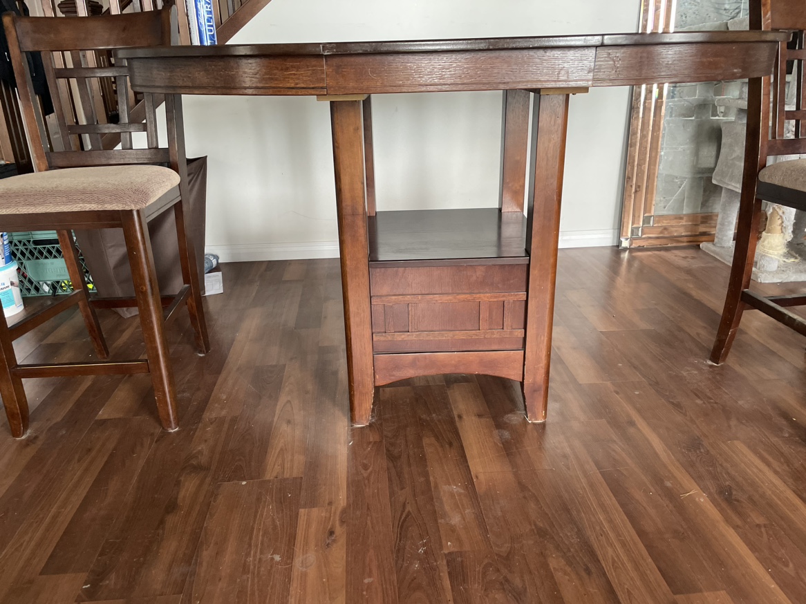 Bar height table and 6 chairs - photo 2