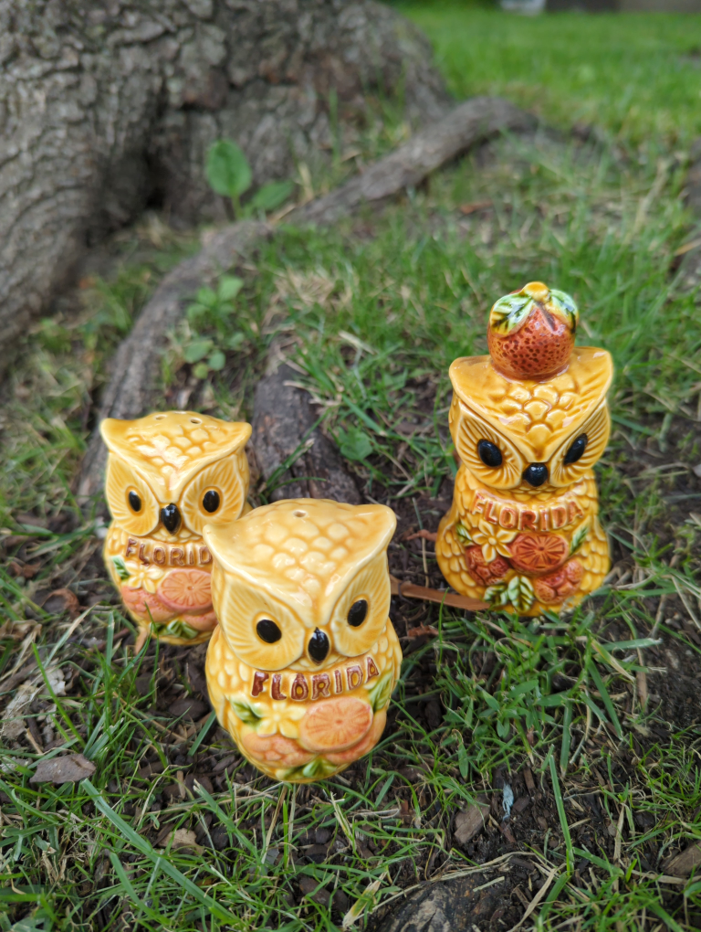 Adorable salt & pepper shakers with dinner bell #freecycle thumbnail