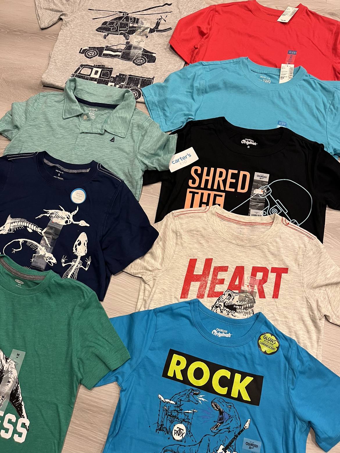 Brand new 8T boys tee shirts -9 items - photo 2