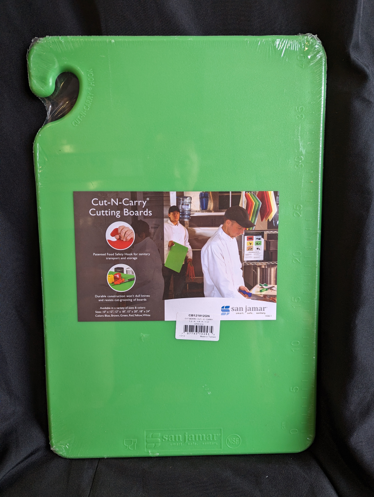 San Jamar cut and carry cutting board! 12 x 18 x 1/2 inch thumbnail
