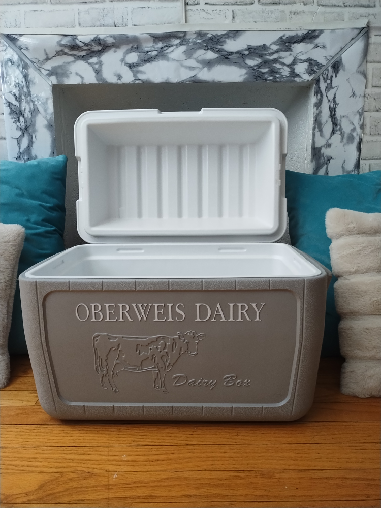 Vintage Coleman Oberweis Dairy 28qt Cooler Excellent Condition