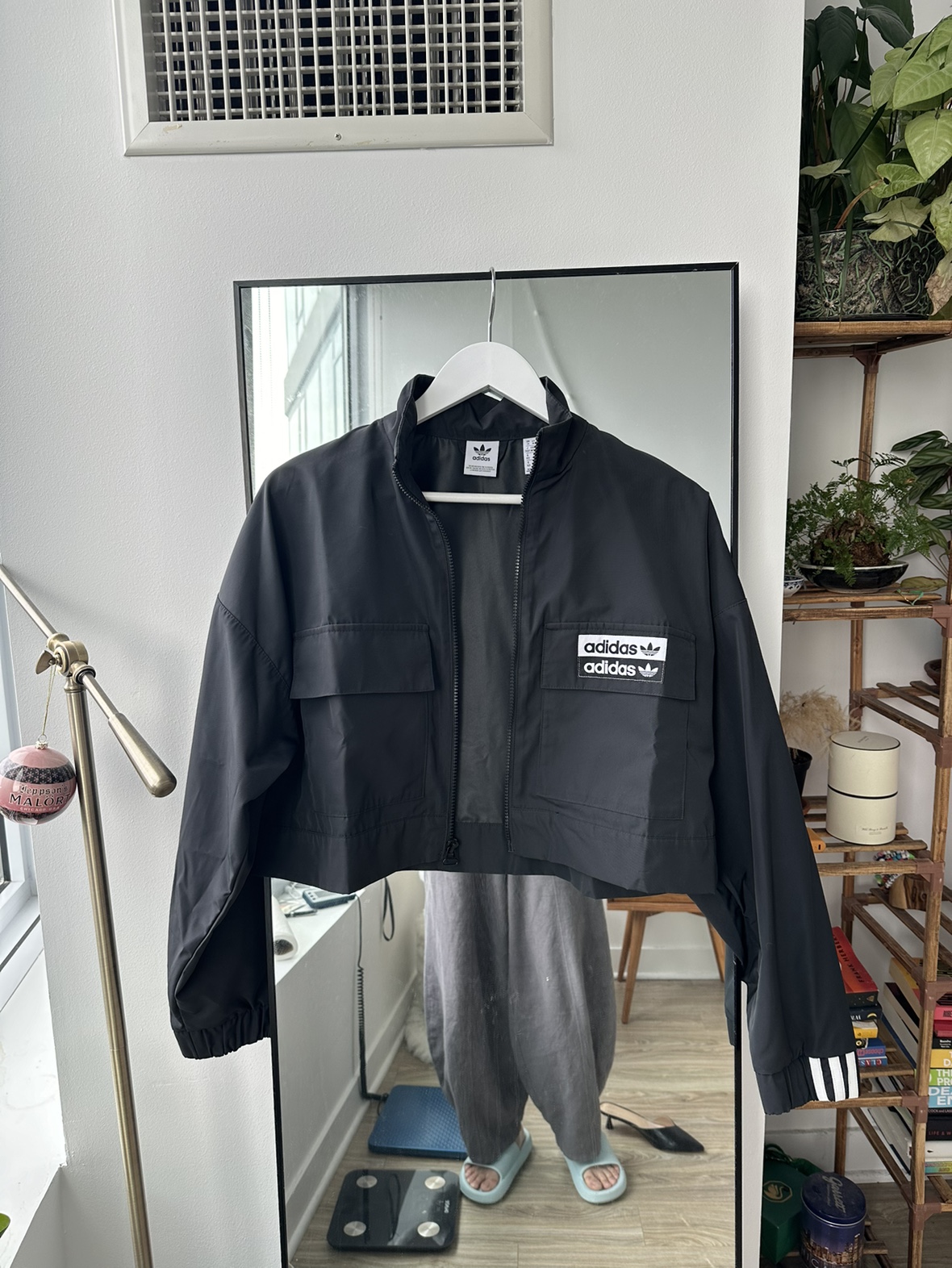 Black Adidas Cropped Boxy Jacket - photo 3
