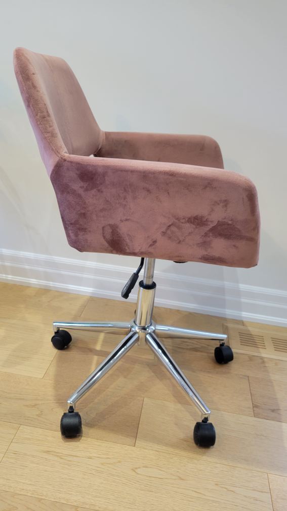 Desk/Task swivel chair - Pink suede - photo 2
