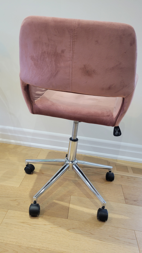 Desk/Task swivel chair - Pink suede - photo 3