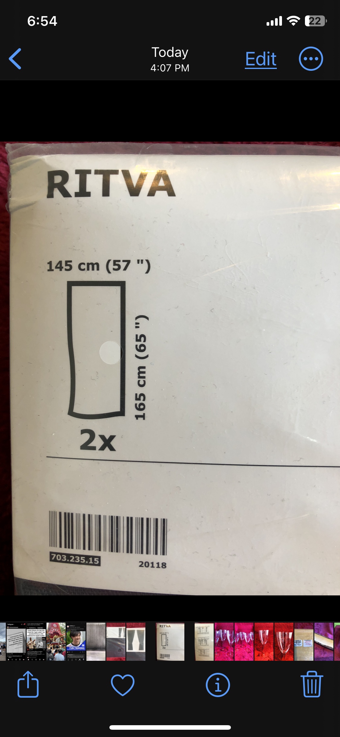 👀NEW IKEA RITVA     CURTAINS (Set 2) - photo 4
