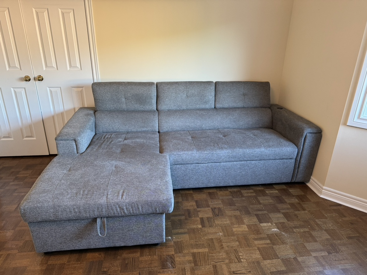 Left hand sleeper sectional sofa