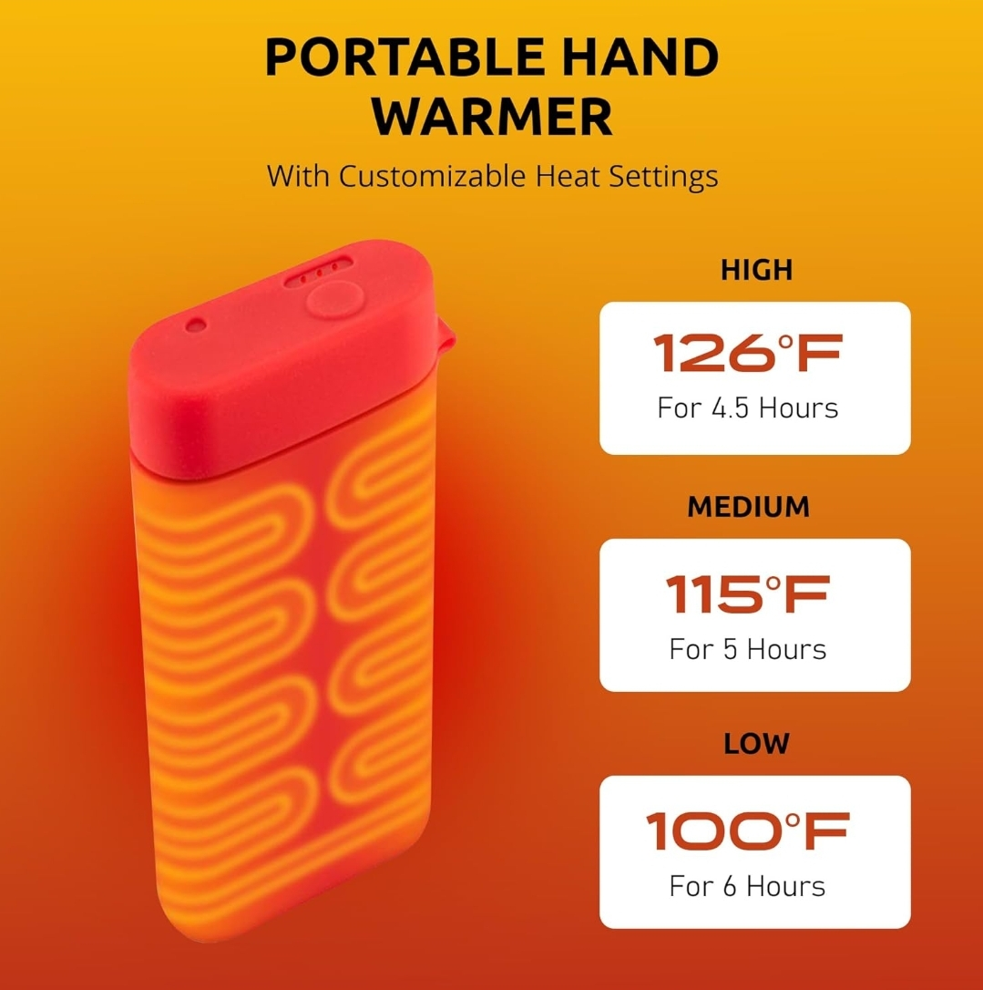 Rechargeable Hand Warmer IP67 Rated Waterproof Portable image indicator(5)