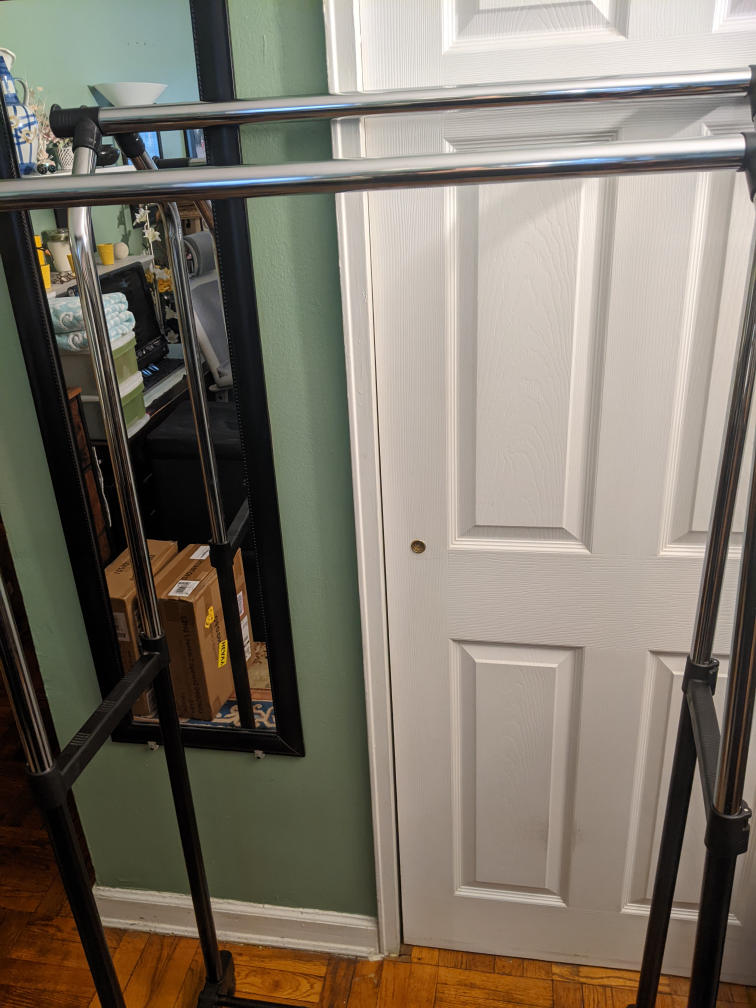double clothes rack on wheels - photo 2