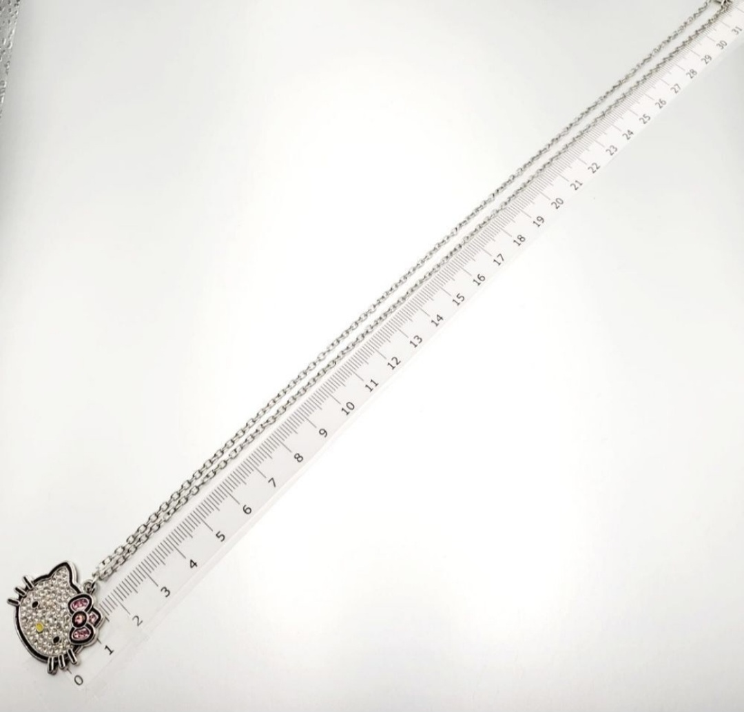 Brand New Hello Kitty Rhinestone Necklace image indicator(4)