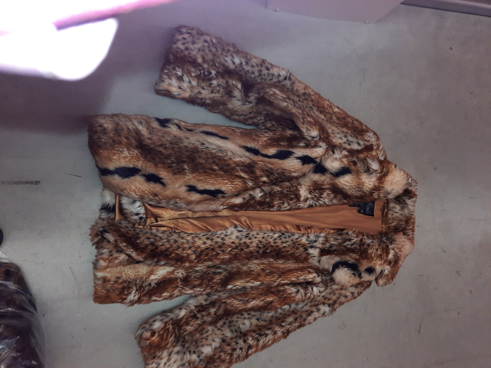 Regal FAUX FUR mink 3/4 coat large Awesome thumbnail