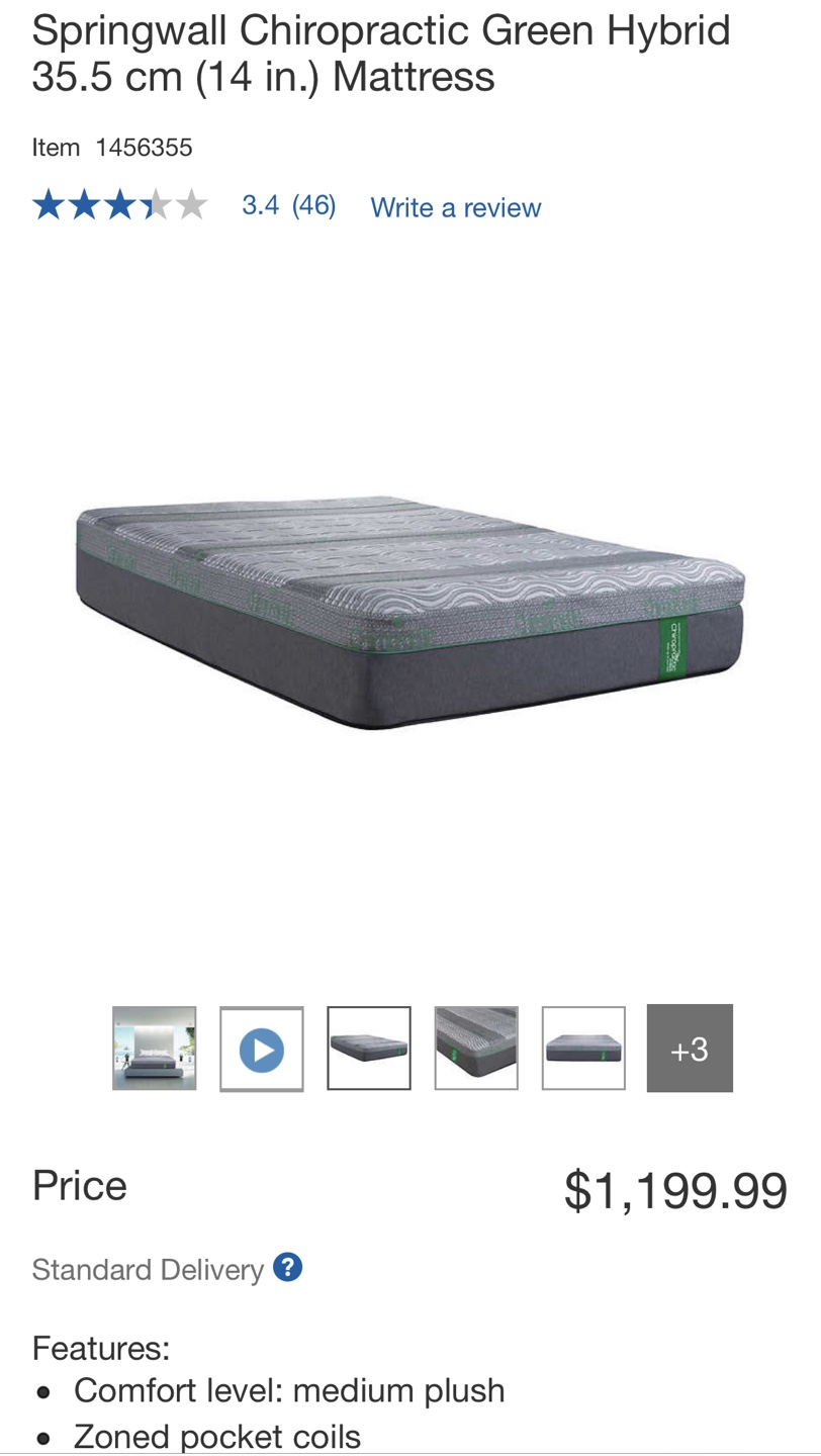Springwall Chiropractic Green Hybrid Queen mattress - photo 5