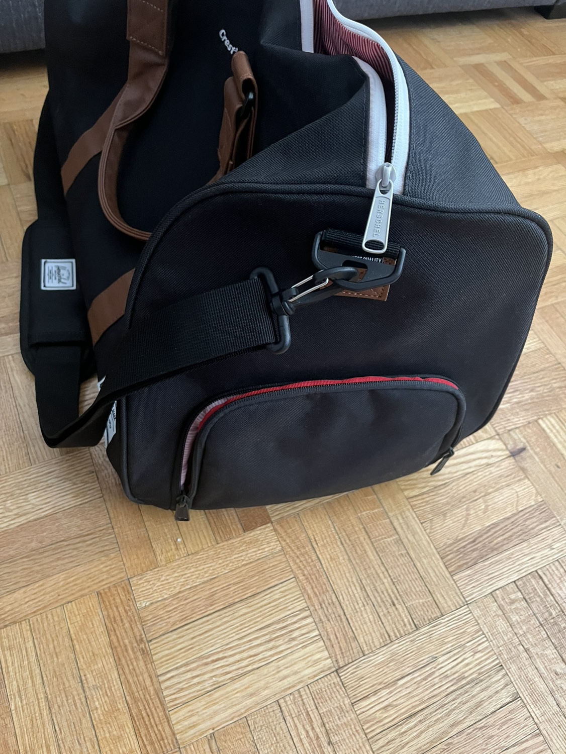 Large Hershel duffel bag in black and brown - photo 3